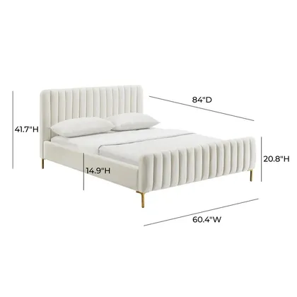 Angela Cream Bed in Queen