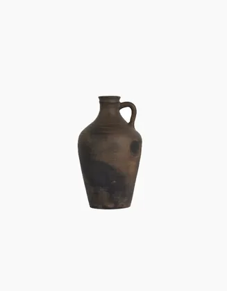 Kamari Vase-Aged Black Ceramic