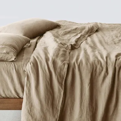 The Citizenry Stonewashed Linen Duvet Cover | King/Cal King | Duvet Only | Black