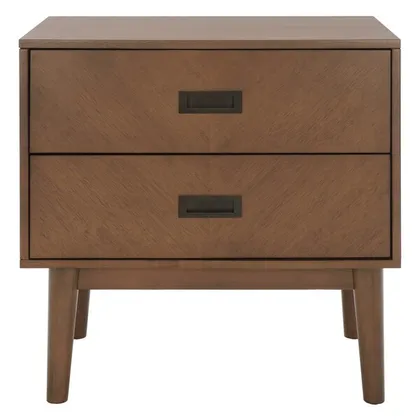 Donald 2 Drawer Nightstand - Wheat - Safavieh