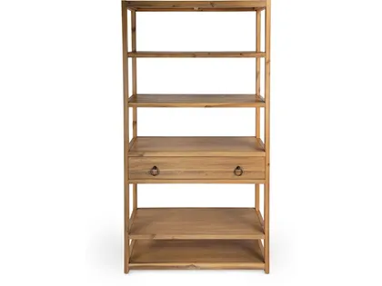 Lark Natural Mango Etagere Bookcase