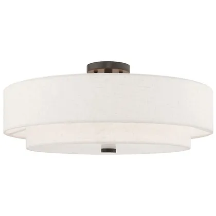 Maureen Double Shade Semi Flushmount