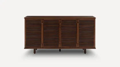 Opera Tall Media Console - Walnut