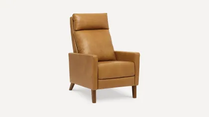 Rye Recliner - Camel - Top Grain Leather