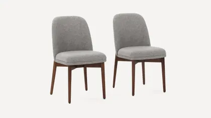 Alto Dining Chairs (Set of 2) - Stone Grey/Walnut
