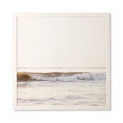 Minimalist Wave by Bree Madden - Framed Wall Art Basic White 30" x 30"