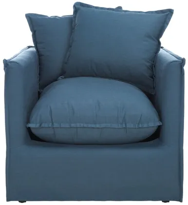 Joey Arm Chair - Blue/Black - Safavieh