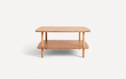 Serif Square Coffee Table - Oak - Wood