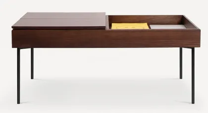 Carta Coffee Table - Walnut - Wood / Straight Leg