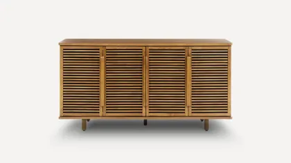 Opera Tall Media Console - Oak - Wood