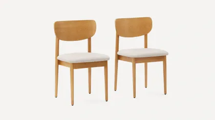 Haiku Dining Chairs (Set of 2) - Papyrus/Oak