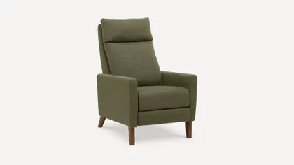 Rye Recliner - Moss Green - Performance Basketweave