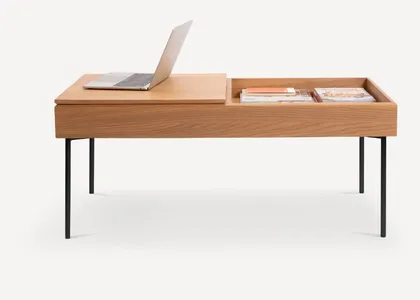 Carta Coffee Table - Oak - Wood / Straight Leg