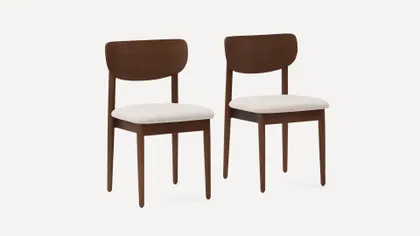 Haiku Dining Chairs (Set of 2) - Papyrus/Walnut