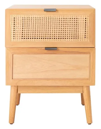 Baisley 2 Drawer Rattan Nightstand