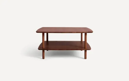 Serif Square Coffee Table - Walnut - Wood