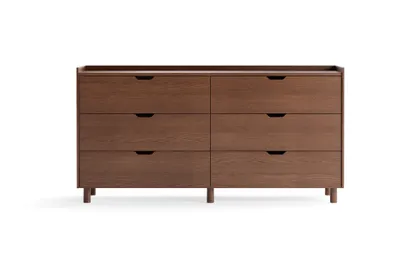 Prospect 6-Drawer Low Dresser - Walnut - Wood