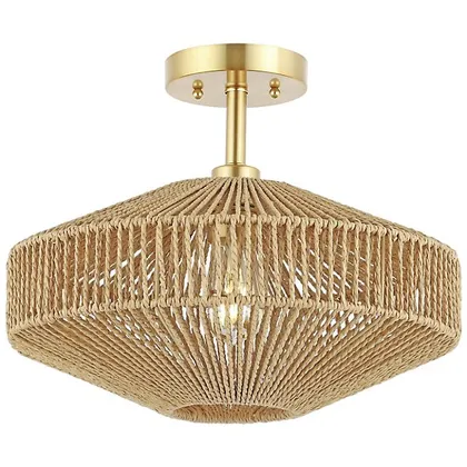 Reeta Geometric Semi-Flushmount