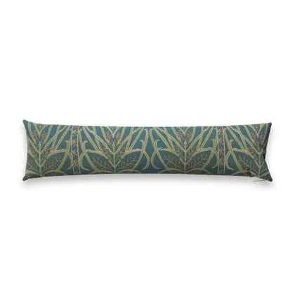 Teal Vines Suzani Pillow by St. Frank | Blue | 48" W x 12" H | Linen