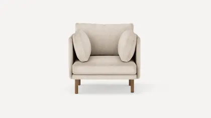 Field Armchair - Oatmeal - Performance Chenille / Oak - Wood