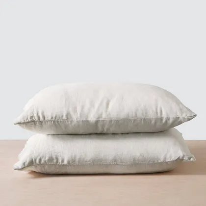 The Citizenry Stonewashed Linen Pillowcases | Standard | Solid Sand