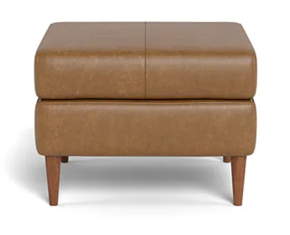 Asher Leather Ottoman 