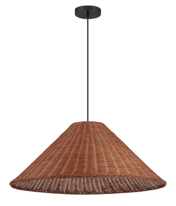 Sonoma Pendant | 26.75" | Walnut Wicker