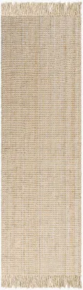 Chunky Naturals Beige Indoor 2'6" x 16' Handmade Rug