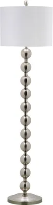 Reflections 58.5-Inch H Stacked Ball Floor Lamp - Nickel - Safavieh