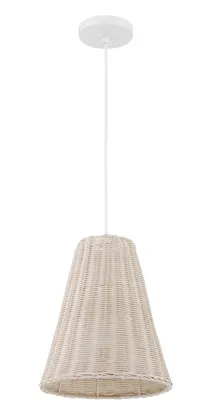 Sonoma Pendant | 10.25" | White Wicker