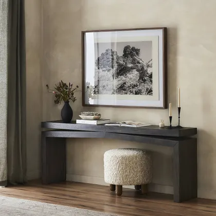 Matthes Console Table-Smoked Black
