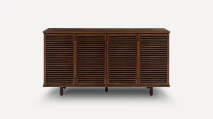 Opera Tall Media Console - Walnut - Wood