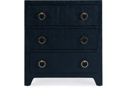 Bar Harbor Navy Raffia Nightstand