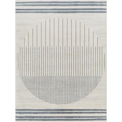 Lillian Beige Indoor 6'7" x 9' Machine Woven Rug