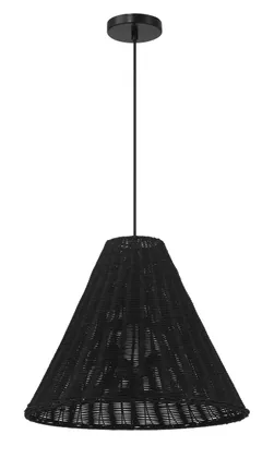 Sonoma Pendant | 17.75" | Black Wicker