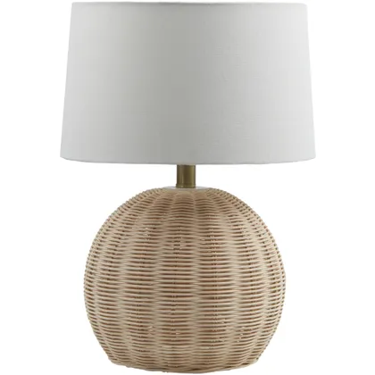 Melange  Natural 19"H x 13"W x 13"D Accent Table Lamp
