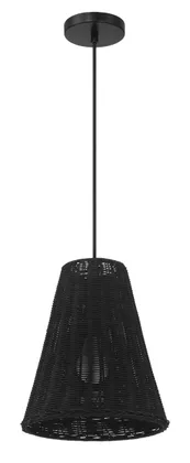 Sonoma Pendant | 10.25" | Black Wicker