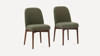 Alto Dining Chairs (Set of 2) - Moss Green/Walnut