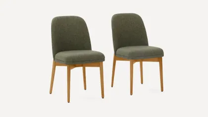 Alto Dining Chairs (Set of 2) - Moss Green/Oak