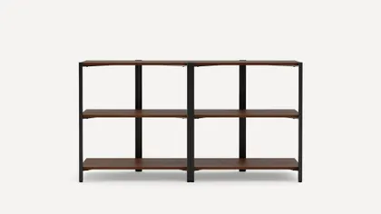 Canon Double Low Shelves - Walnut - Wood