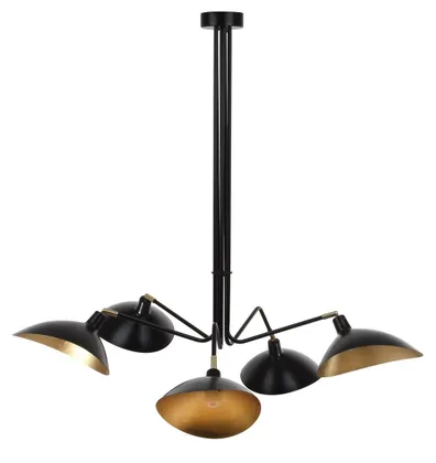 Lettie 5 Light Detail 49 Inch Dia Pendant - Black - Safavieh