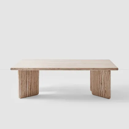 The Citizenry Amata Travertine Coffee Table | Natural