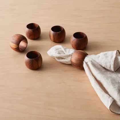 The Citizenry Circulo Napkin Rings Set of 6 | Natural
