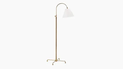 Curves No.1 Floor Lamp, Aged Brass