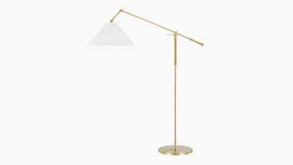 Dorset Floor Lamp, Aged Brass