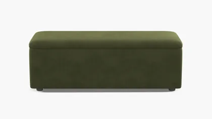 Classic Storage Bench, Zucchini Luxe Velvet