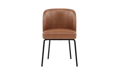 Graham Leather Metal Framed Upholstered Chair