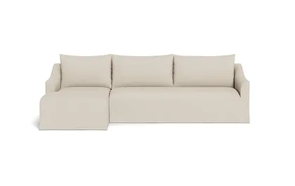 Dixon Slipcovered 3-Seat Left Chaise Sectional