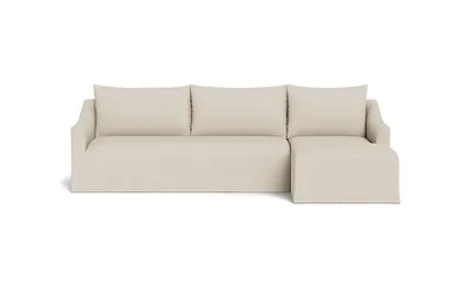 Dixon Slipcovered 3-Seat Right Chaise Sectional