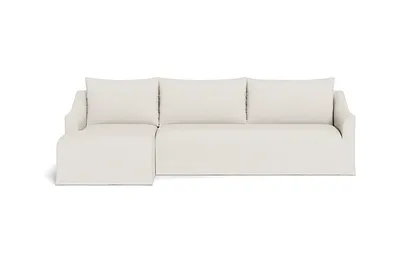 Dixon Slipcovered 3-Seat Left Chaise Sectional